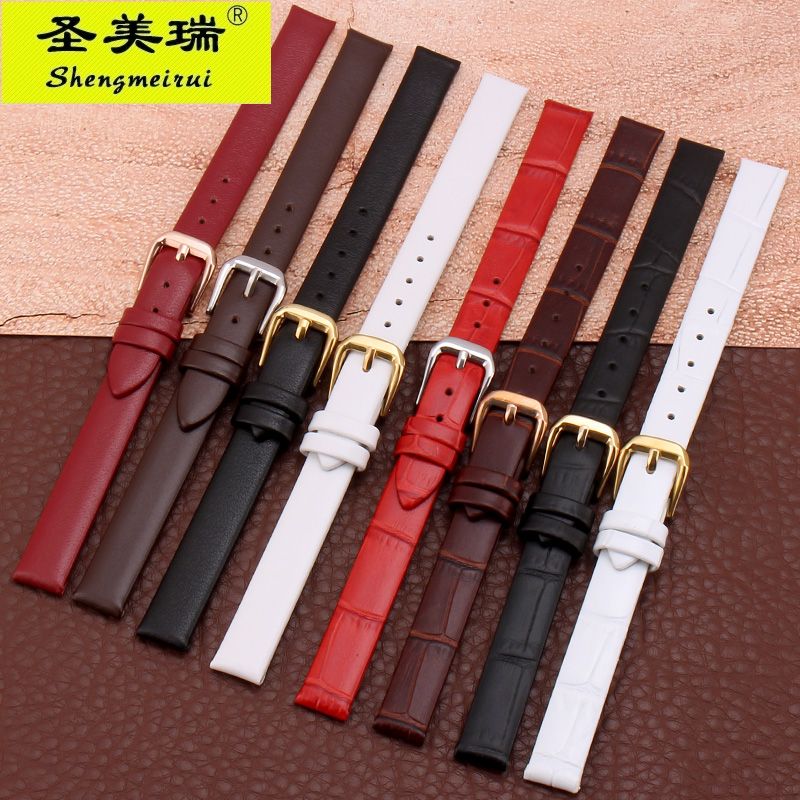 Huxie Cowhide Strap 6mm 8mm 10mm Black Red White Ladies Watch With Plain Bamboo Leather Strap For Quartz Watch Accessories Alligator Watch Bands Debeer Watch Bands From Haihuanghe 30 93 Dhgate Com