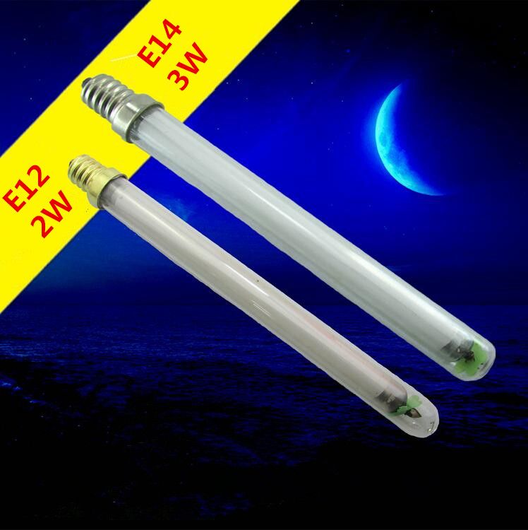2X Electric Mosquito Bug Insect Lamp E14 3W Replacement UV Black Light Bulb/Tube 