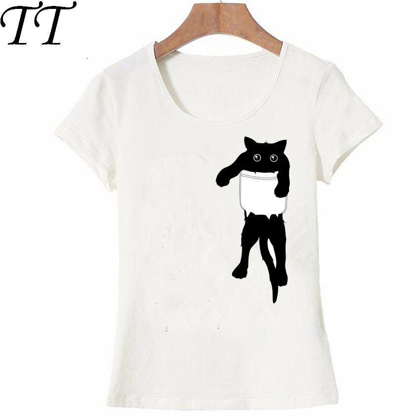 T Shirt Mit Schwarzer Katze