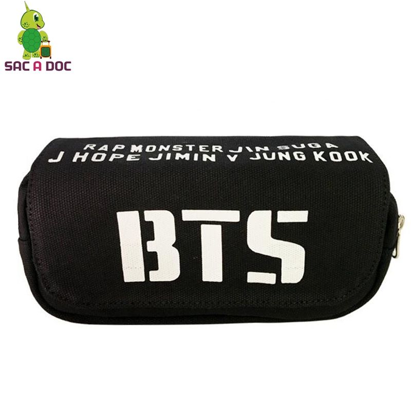 Kpop Bangtan Boys de de lona Estuche para útiles escolares Estuche de lápiz