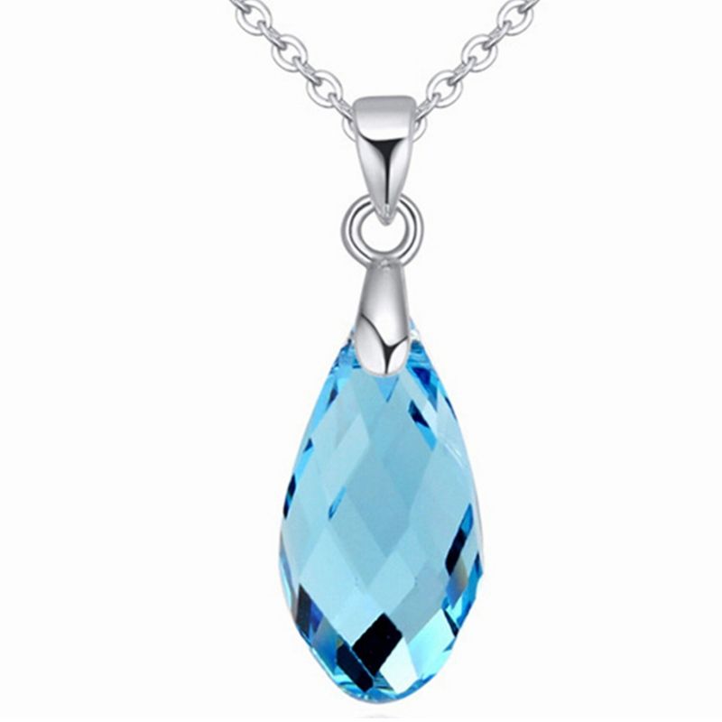 Acheter Collier Avec Pendentif Goutte D’eau Bleue, Cadeaux De La Fête Des Mères, En Cristaux De Swarovski Elements, Plaqué Or Blanc 20709 De 8,82 € Du ... Acheter Collier Avec Pendentif Goutte D’eau Bleue, Cadeaux De La Fête Des Mères, En Cristaux De Swarovski Elements, Plaqué Or Blanc 20709 De 8,82 € Du ...