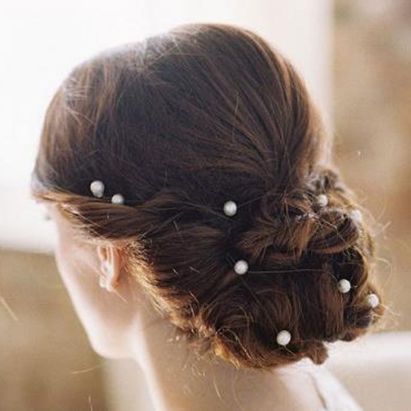 New Bridal Wedding Prom U Shaped White Pearl Hair Pins Bride Pearl