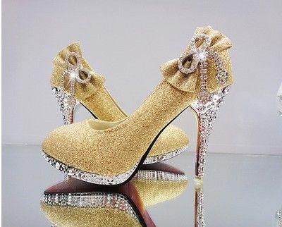 2018 Gold Hot Seller New Style Water Proof Bride Shoes Red Color