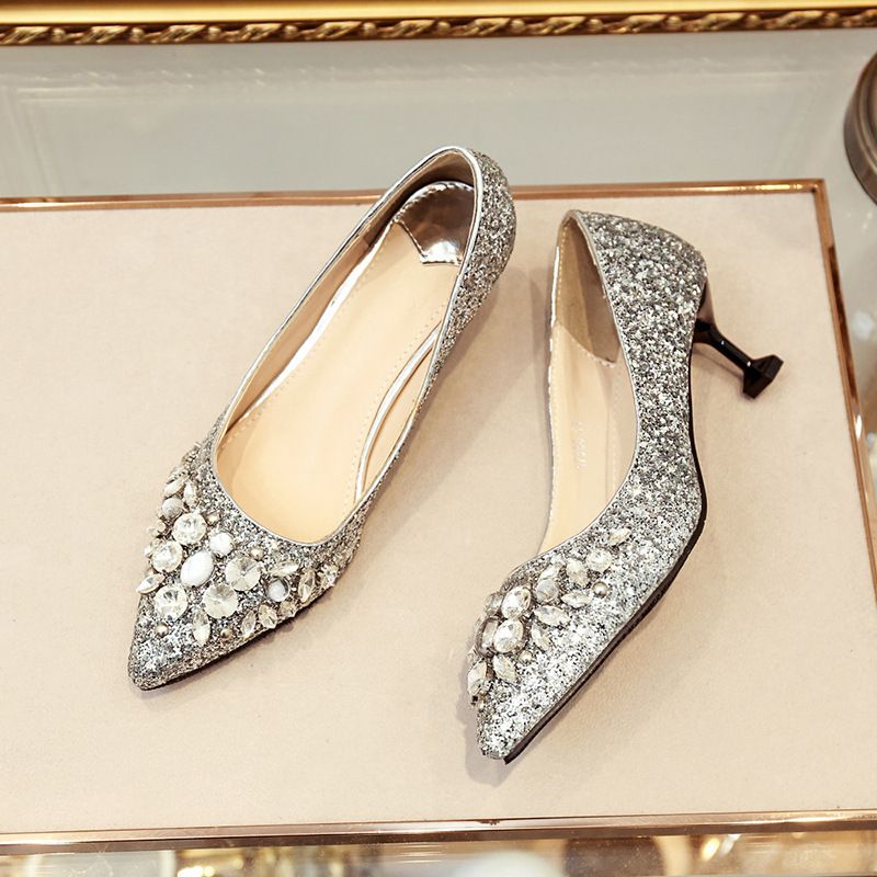 sparkly wedding shoes low heel