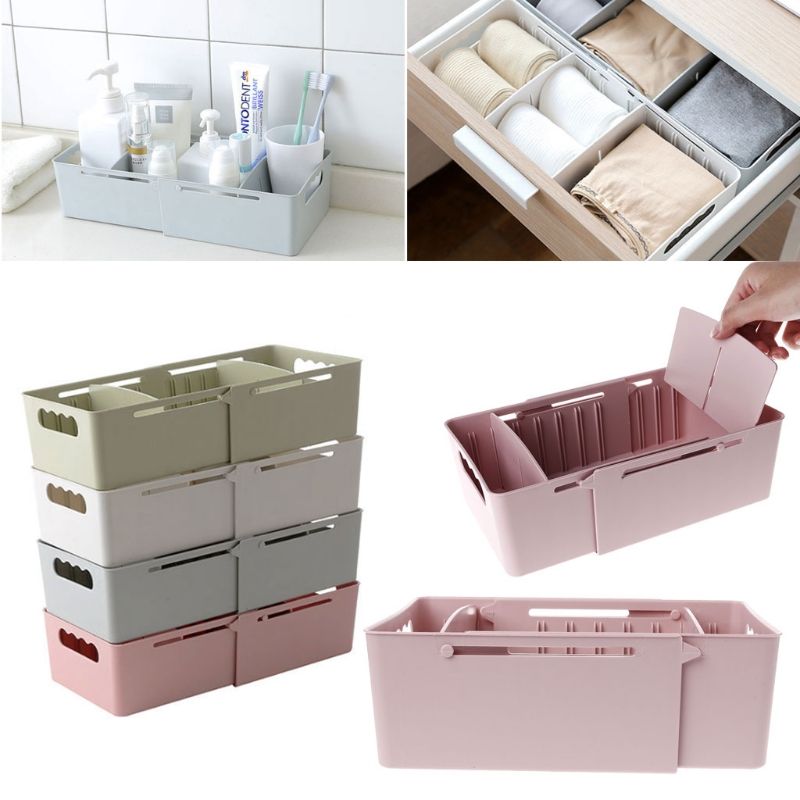 2019 Adjustable Cabinet Drawer Divider Underwear Sock Organizer