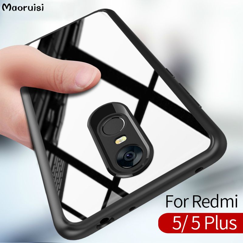 Compre O Melhor E O Mais Recente BRAND Para Xiaomi Redmi 5 Plus Case,  Completa Protetora Magro Tpu Acrílico Tampa Traseira Transparente Redmi 5  Case Capa À Prova De Choque Claro Caso