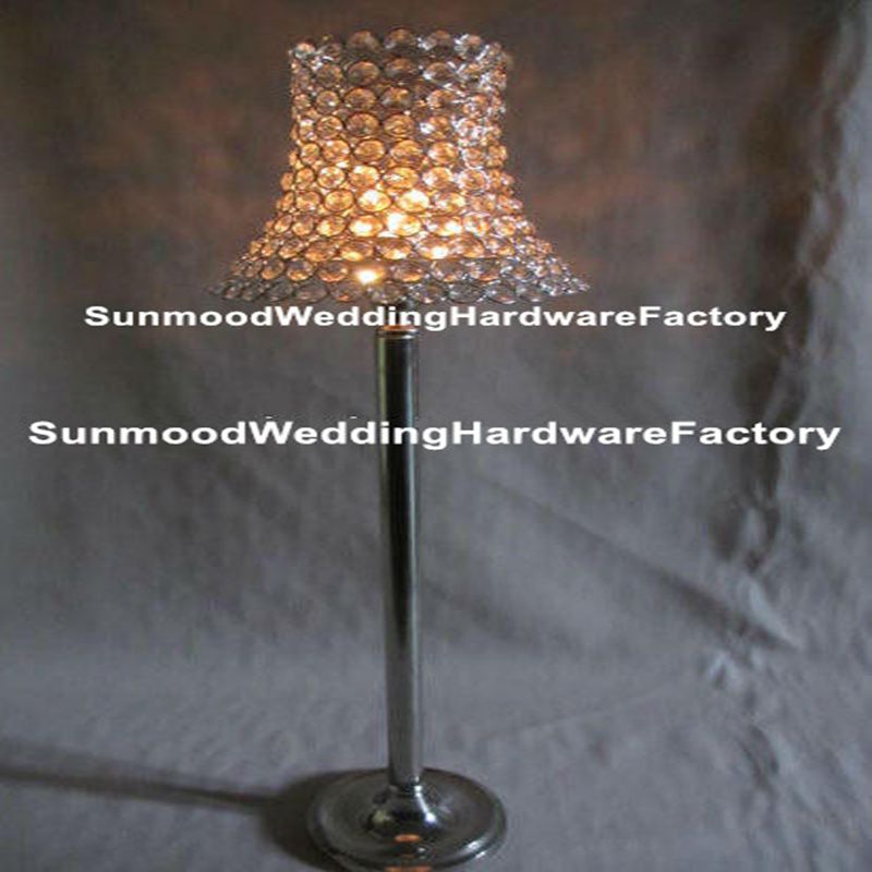 Iron Floor Standing Candle Holders Wedding Floor Crystal