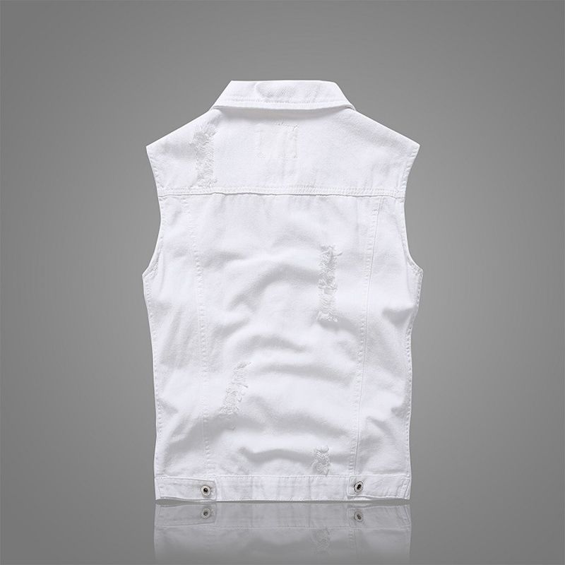 white denim vest mens