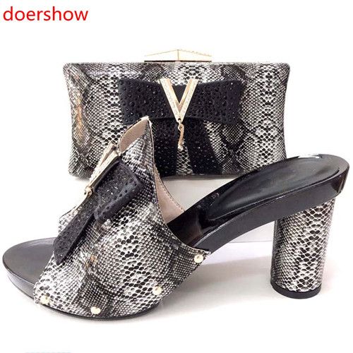 silver shoes and bag to match