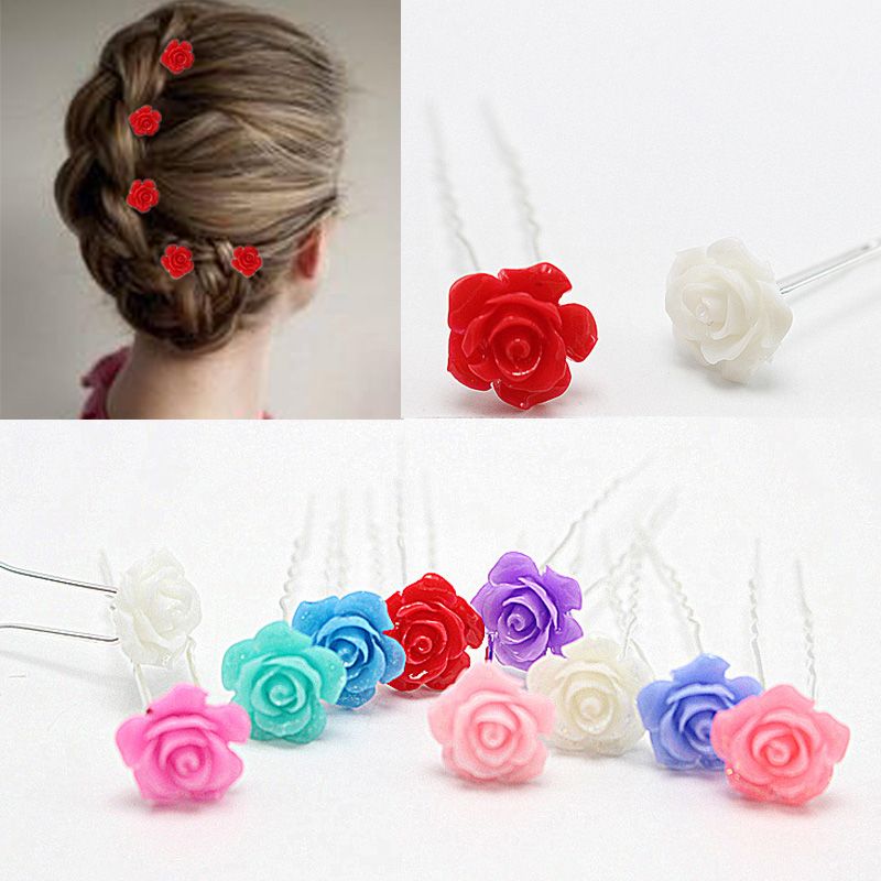 2019 Girl Wedding Bride Jewelry Accessories Red Colorful Rose
