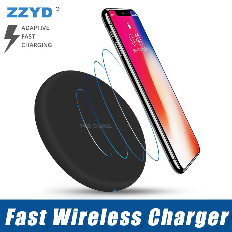 ZZYD For IPhone X Wireless Charger Pad With USB Cable Quick Charging