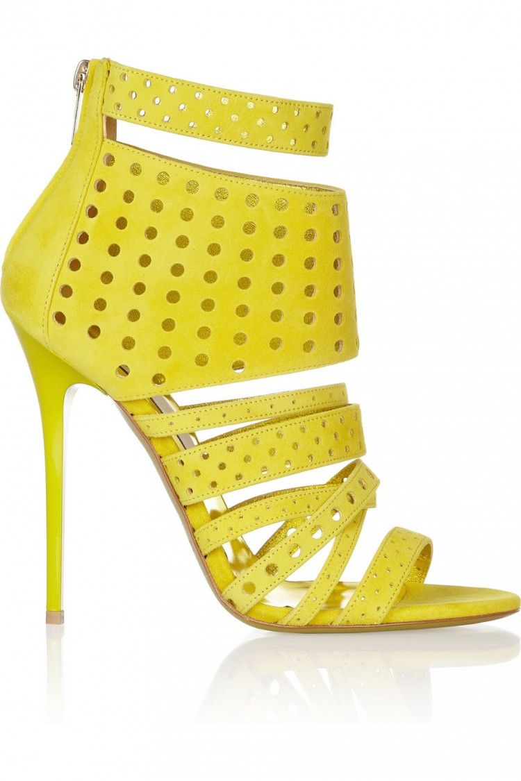 yellow gladiator heels