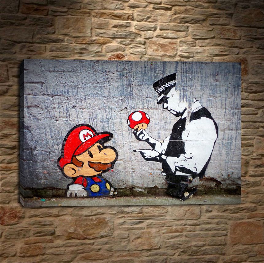 Graffiti Audrey Hepburn 24/"x36/" Canvas Print Purple Banksy