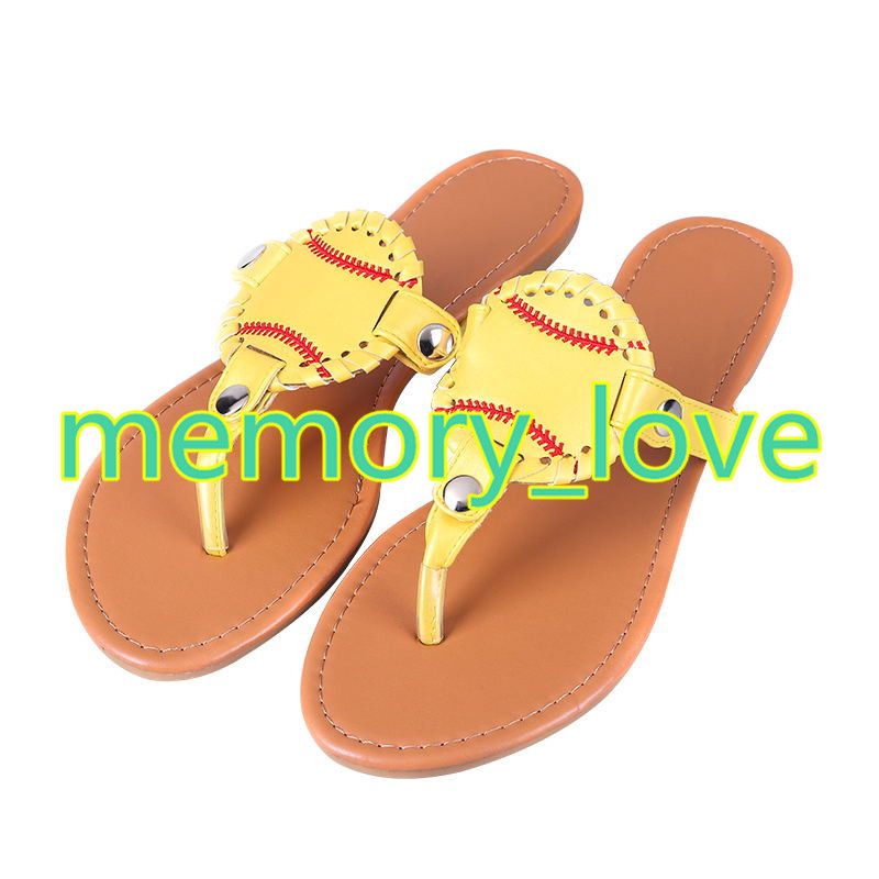 womens baseball flip flops
