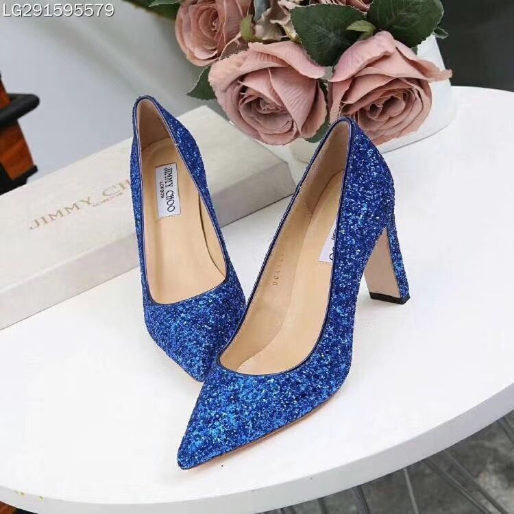 blue and silver prom shoes