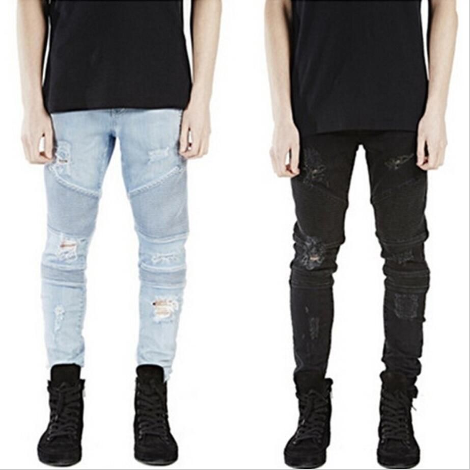 black designer ripped jeans mens