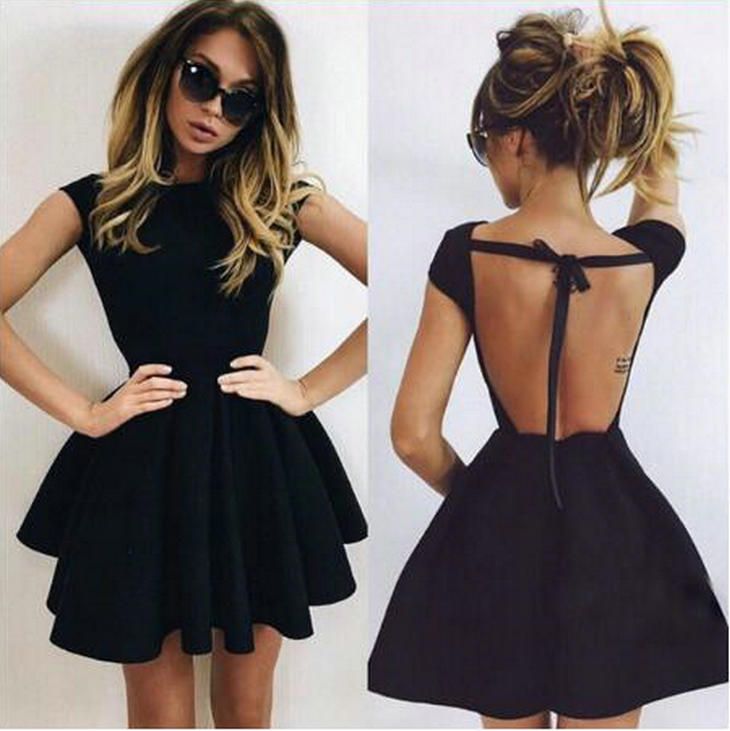 black short dresses for graduation