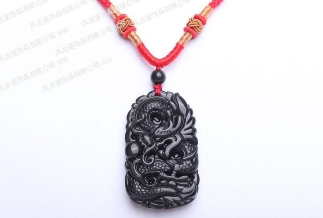 Details about   100% NATURAL OBSIDIAN CRYSTAL PENDANT CARVING Dragon pendant AAA0+ 