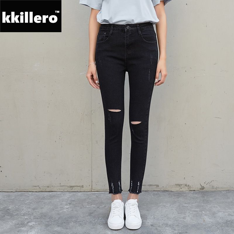 ankle length slim fit jeans