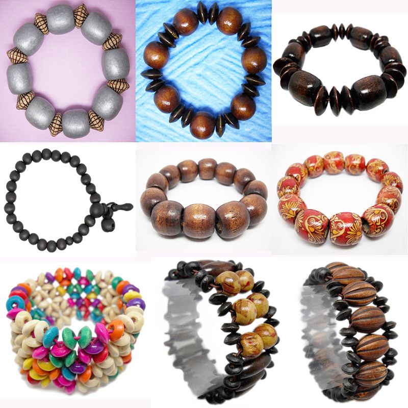 wooden bead bracelet