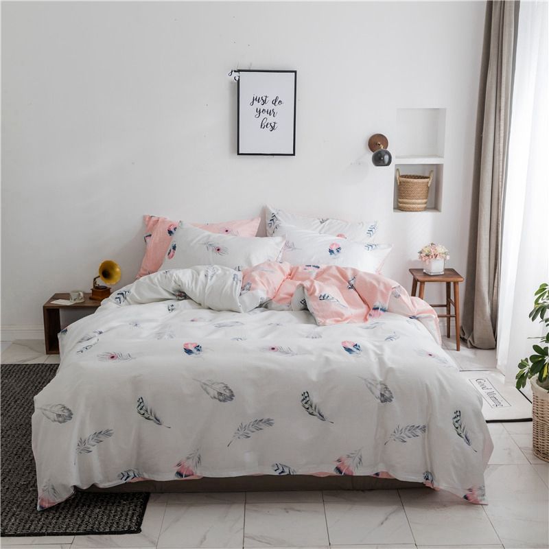 Leaf Bedding Teenage Girl Bedding Queen Size Bed Sheets Set Cover