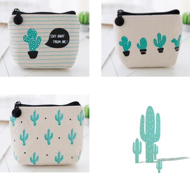 Canvas Cash Coin Purse,Cute Snow Leopard Print Make Up Bag Zipper Small Purse Wallets