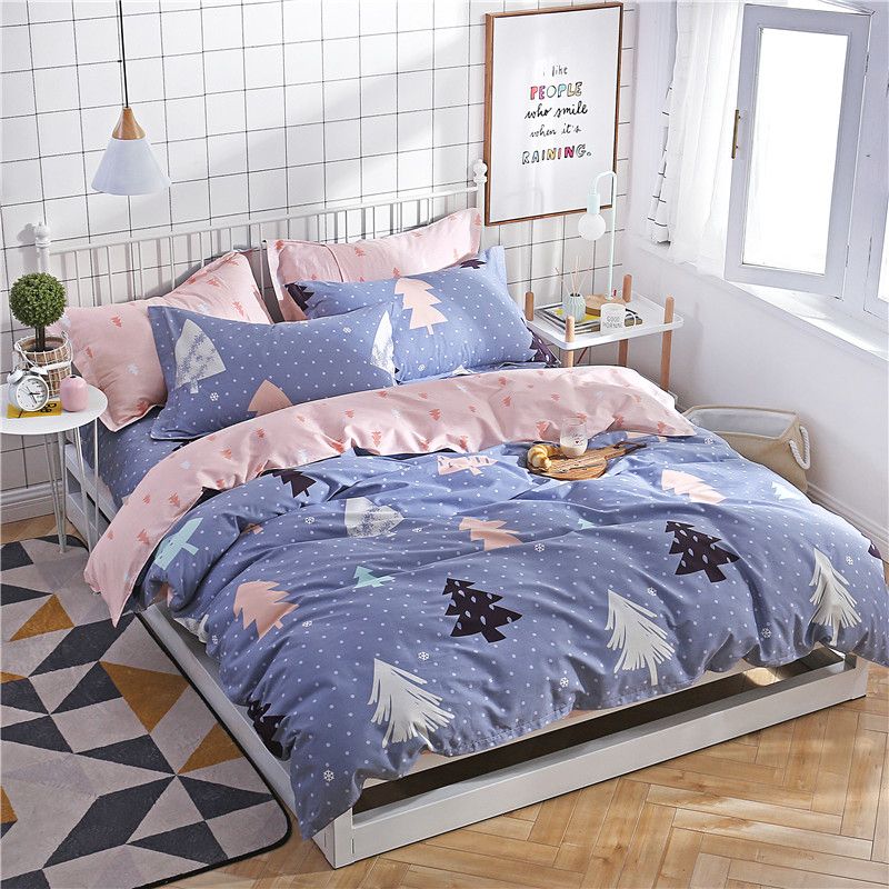 Nordic Style Bedding Set Forest Printing 100 Cotton Duvet Cover