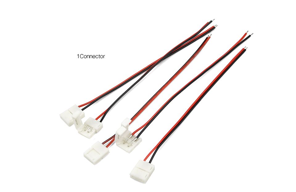 2pin 8mm with Wire Free Welding Connector 5pcs LED Strip Connector 2pin 10mm 