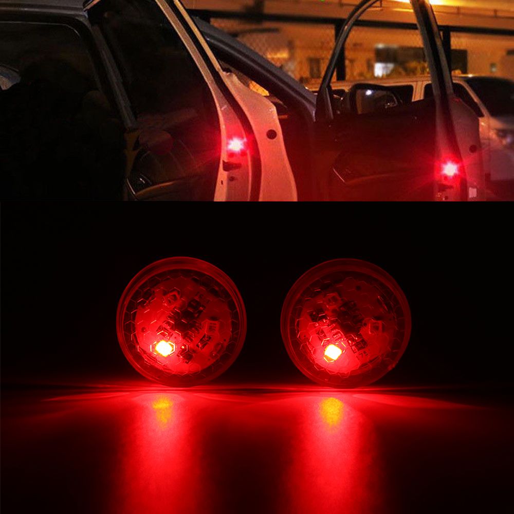 Wireless Car Door LED Warning Light Red Strobe Flashing Wireless Car Door LED Warning Light Red Strobe Flashing