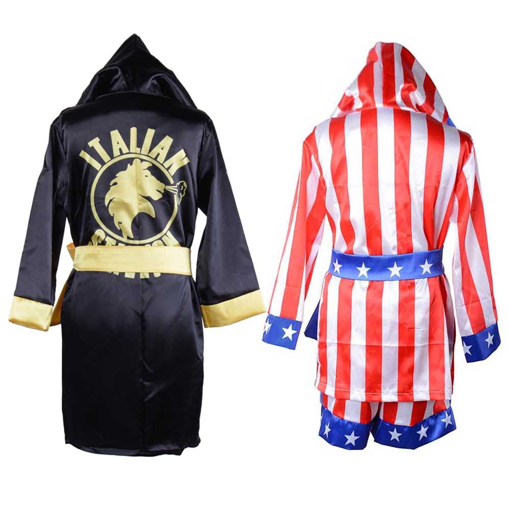 Kids Shorts Boys Boxing Trunks Outfit Robe Shorts Belt Rocky Balboa Cosplay