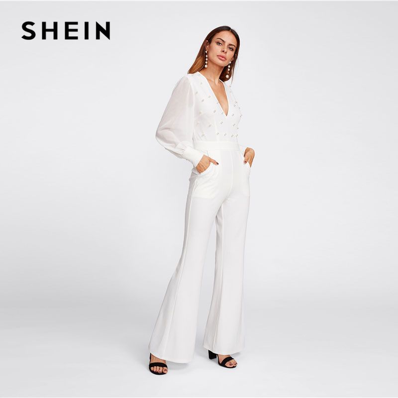 shein white jumpsuit