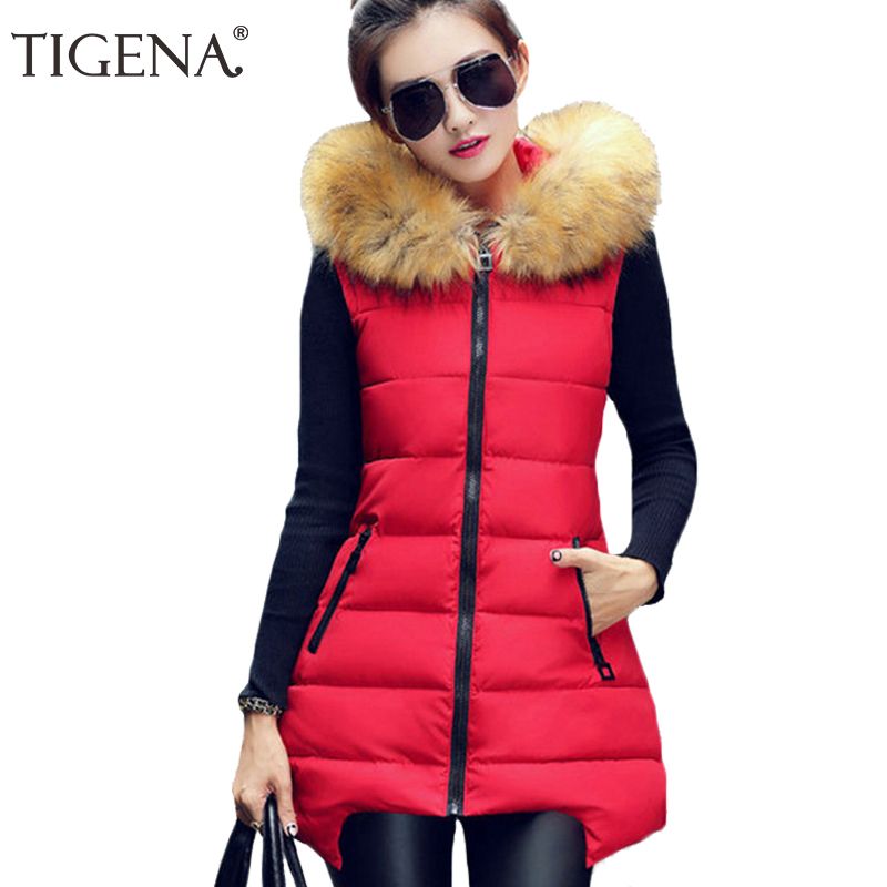 Compra Venta Al Por Mayor Tigena Talla Grande 4xl Chaleco De Invierno  Mujeres 2017 Chaqueta Sin Mangas Abrigo Chaleco De Mujer Chaleco Chaleco  Cálido Chaleco Largo Femenino Barato | Entrega Rápida Y