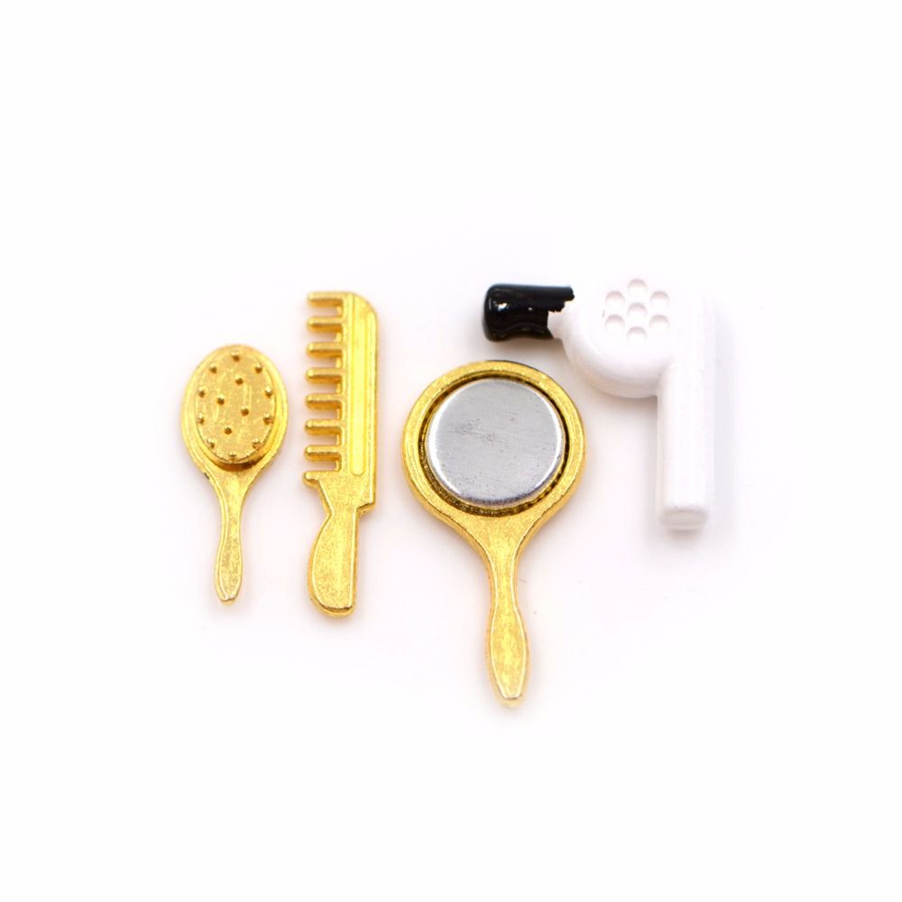 1//12 Miniatura Specchio Pettine Asciuga Accessori Bagno Casa Delle Bambole