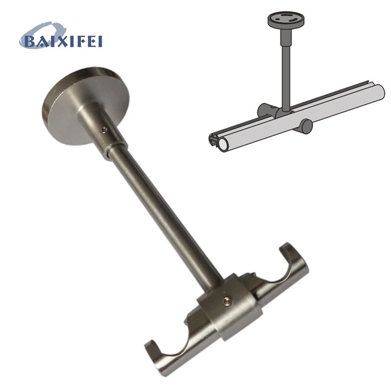 2019 D16mm Curtain Rod Decorative Ceiling Double Bracket From