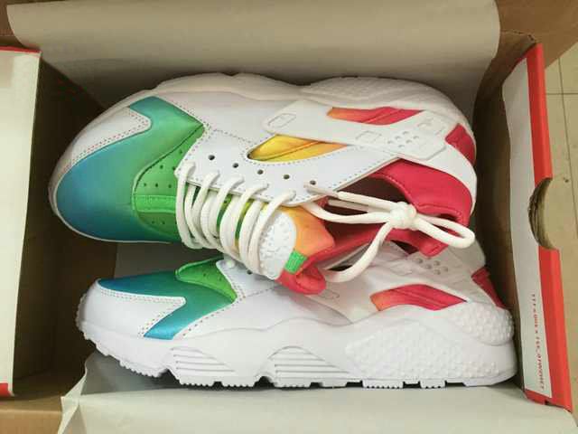 multicolor huarache sneakers