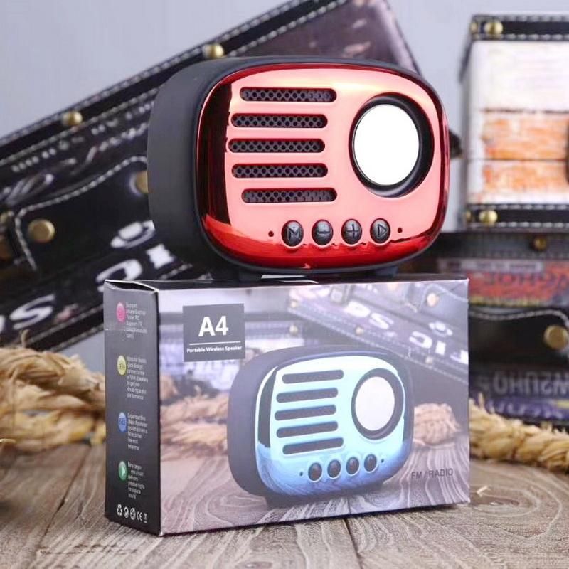 Klasyczne Retro Głośniki Radio Mini Przenośne Bezprzewodowe Multimedia Bluetooth Głośnik Bluetooth FM U Disk TF Zestaw Głośnomówiący Outdoor Subwoofer Odtwarzacz MP3 A4