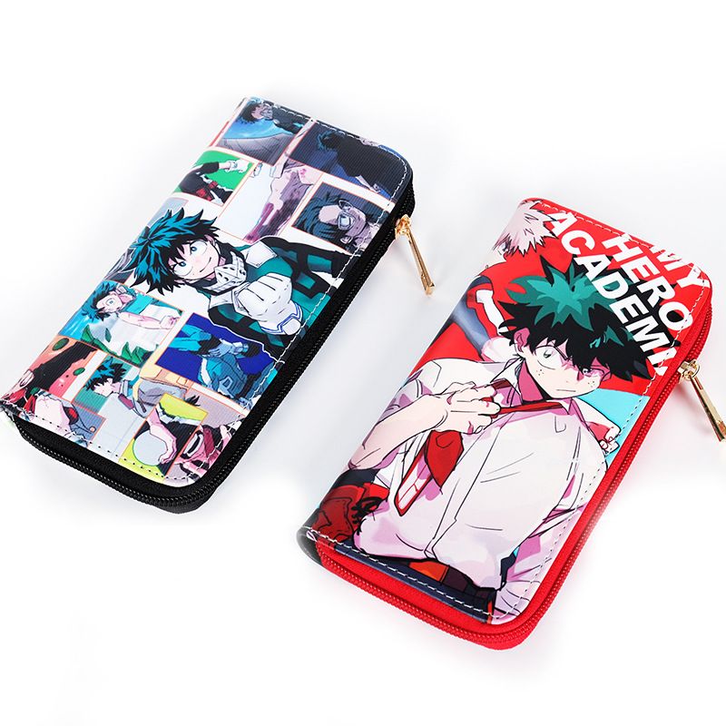 Men Women Long Wallet My Hero Academia Holder Layers Wallet Button Purse Handbag