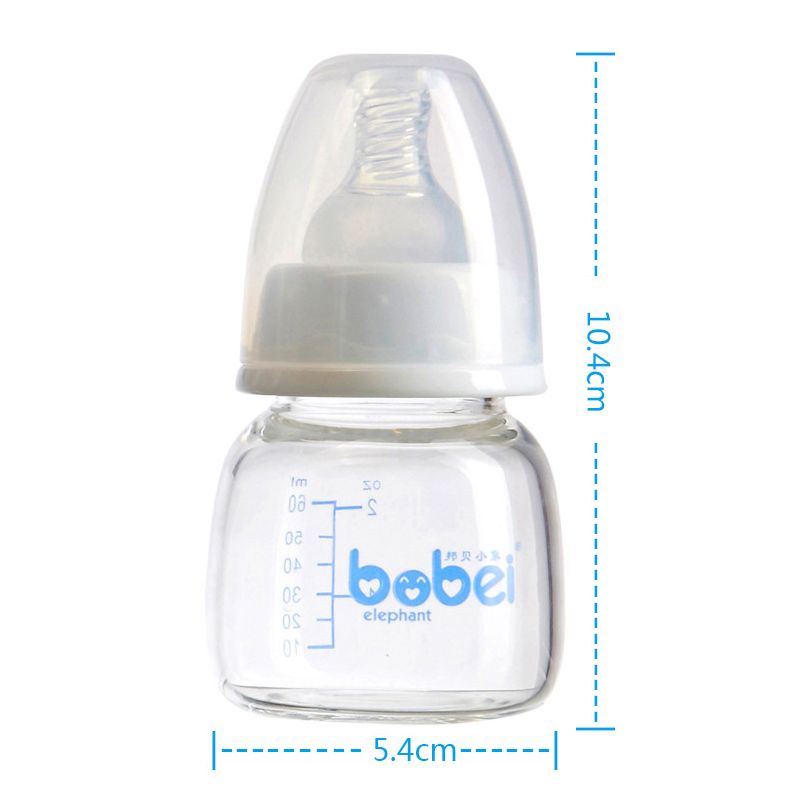 2020 60ml Baby Feeding Bottle Silicone Newborn Glass Feeder
