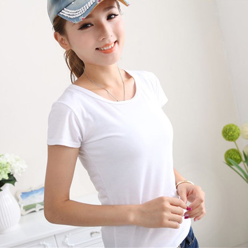 t shirt tinta unita donna