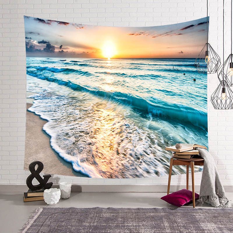 Coastal Decor Wall Tapestry Home Textile Fabric Wall Hanging Mat Beach Towel Bedroom Headboard Decoration Cheap Wall Tapestries Hippie Cheap Wall