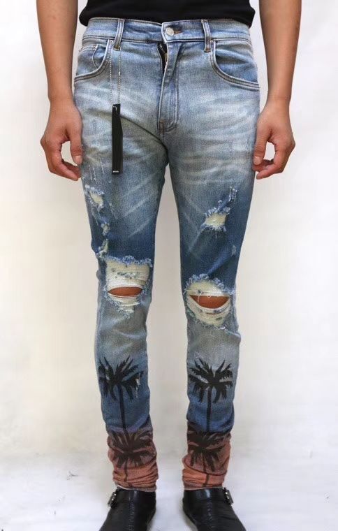 palm tree amiri jeans
