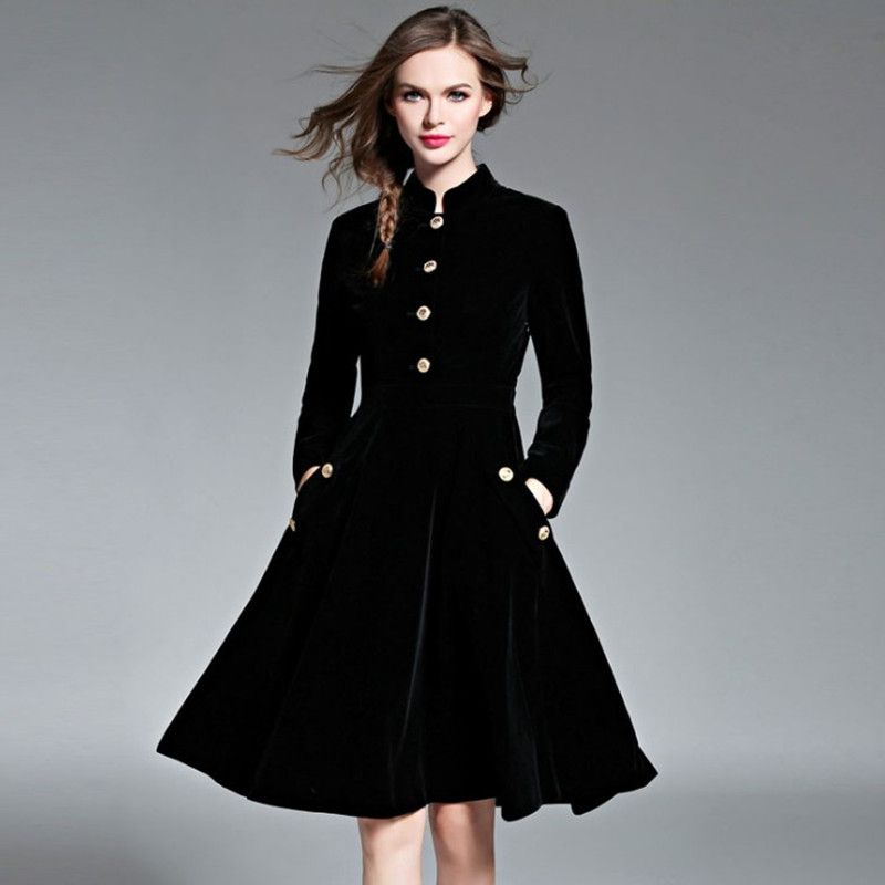 robe noire hiver