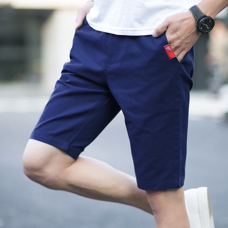 Hombres 2018 Verano Moda Sólido Para Hombre Cortos Casual Delgado Bermuda Masculina Pantalones Cortos Clásico Pantalones Cortos Chino De 15,56 € | DHgate