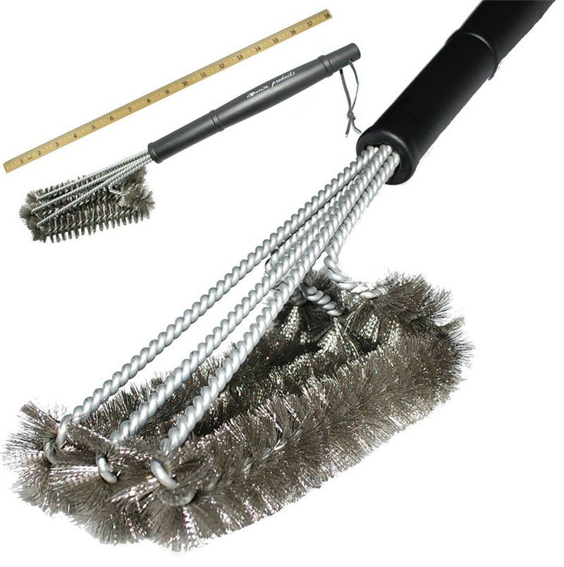 Dropship BBQ Grill Cleaning Brush Stainless Steel Barbecue Cleaner