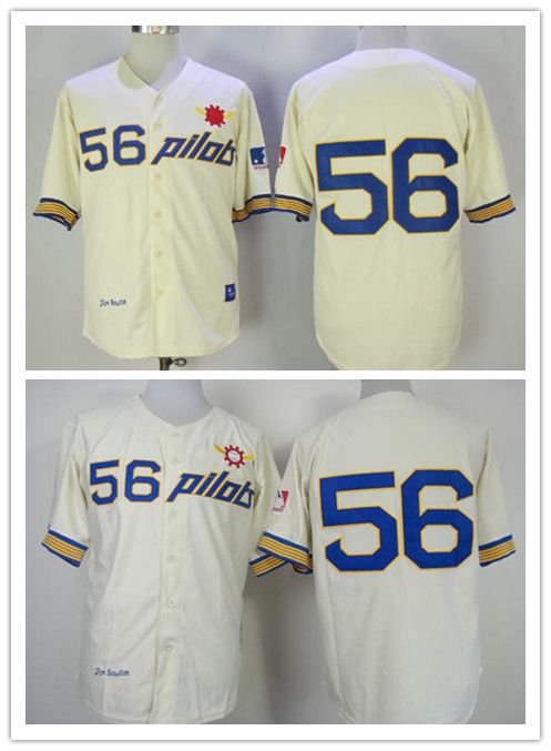 Pilots 1969 Home Jersey 56 Jim Bouton 