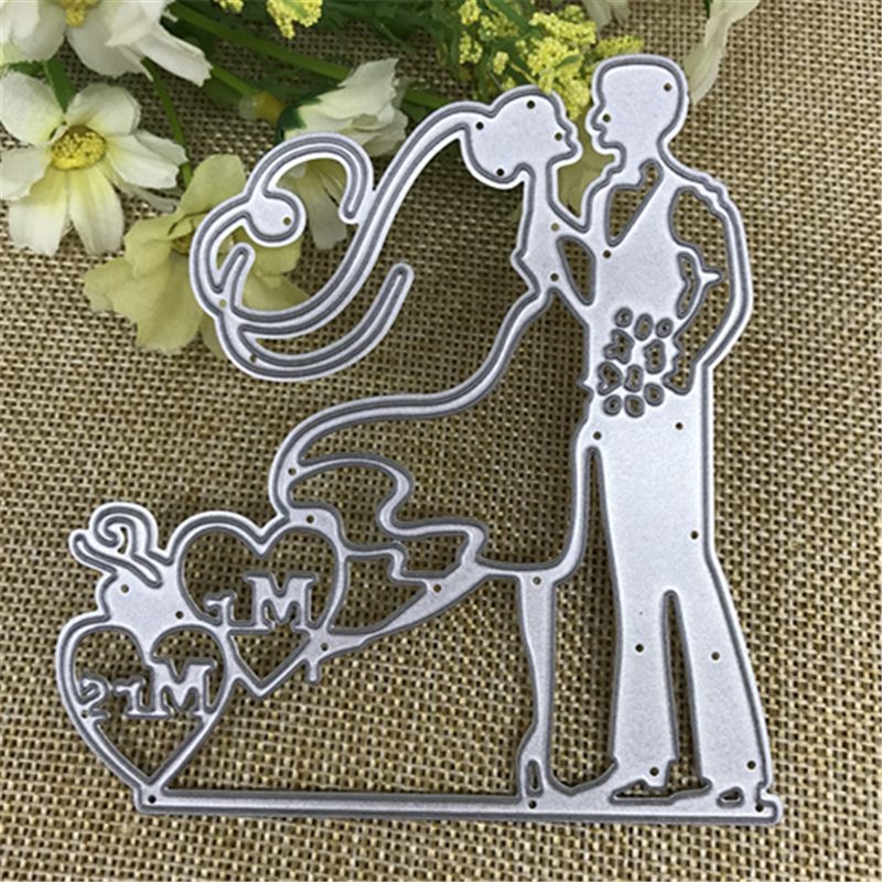 Wedding Lover Bride /& Groom Cutting Dies Stencil Mold Scrapbook Album Embossing