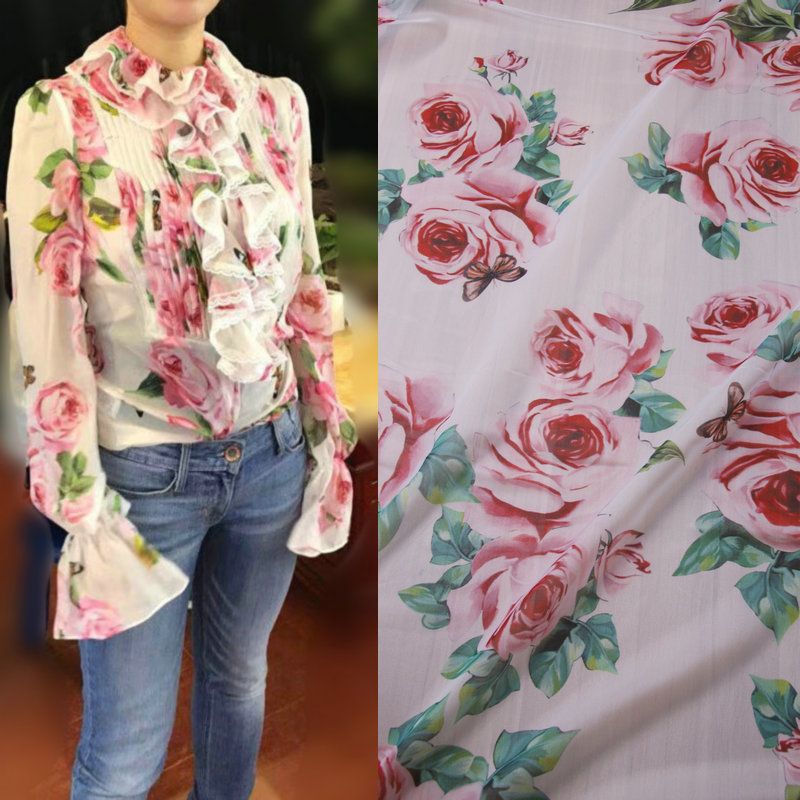 floral chiffon material