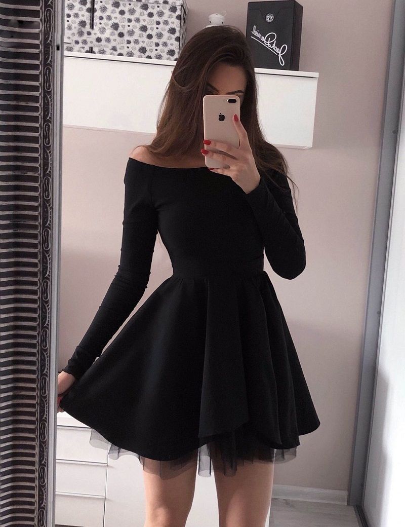 Vestido De Coctel Negro - 1688492990