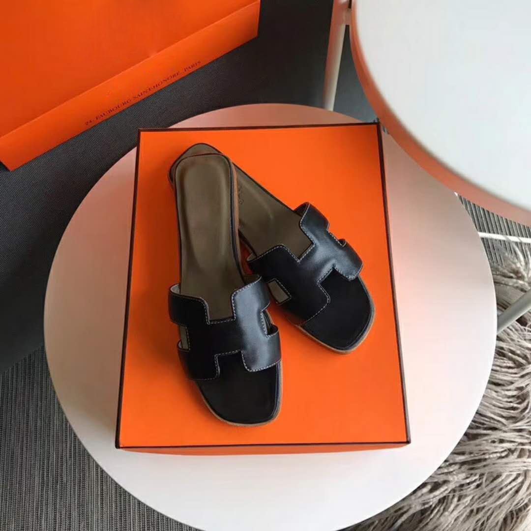 2018 nuevas sandalias alta de las mujeres, zapatillas de cuero reales, de cuero