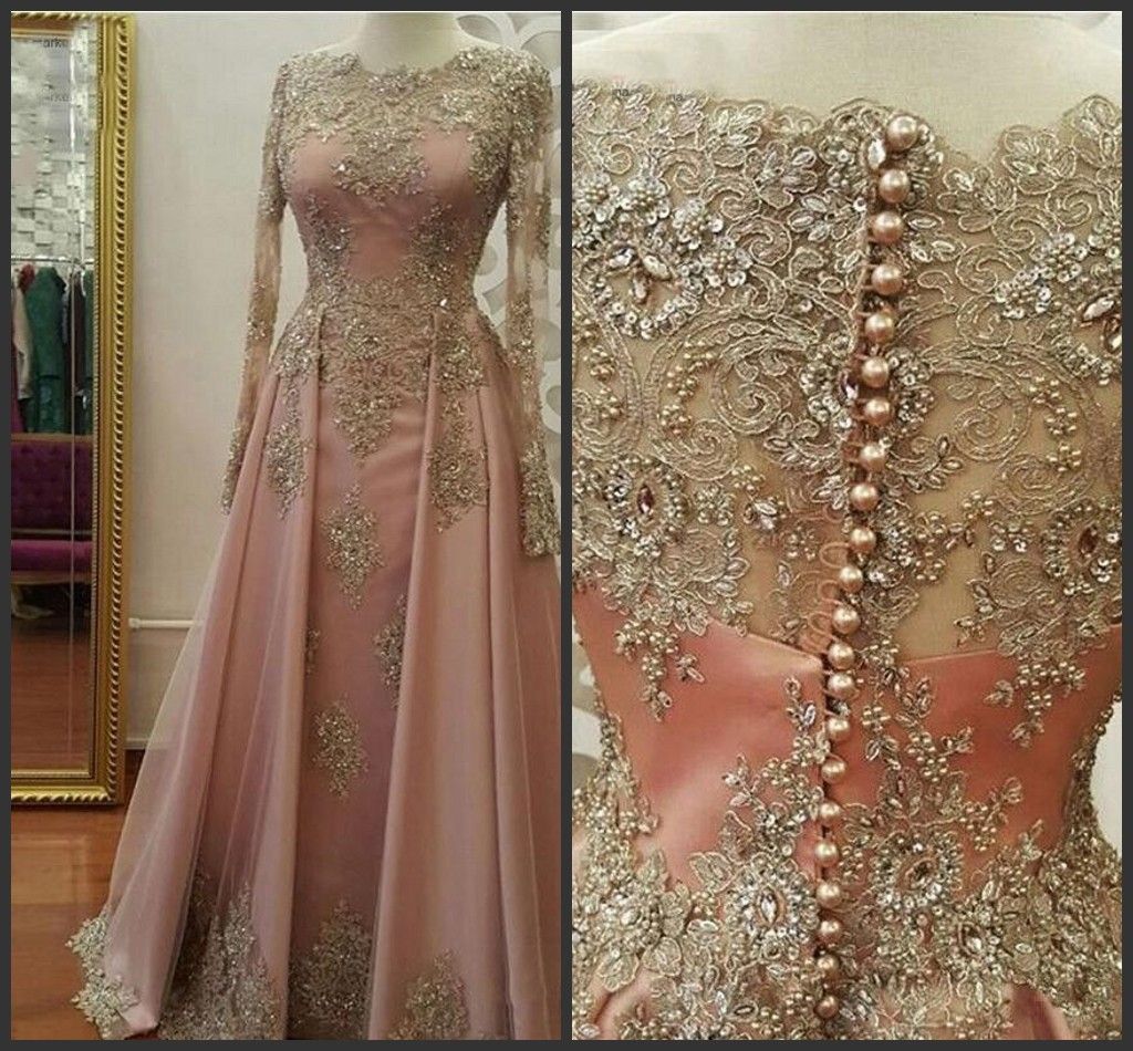rose gold long gown